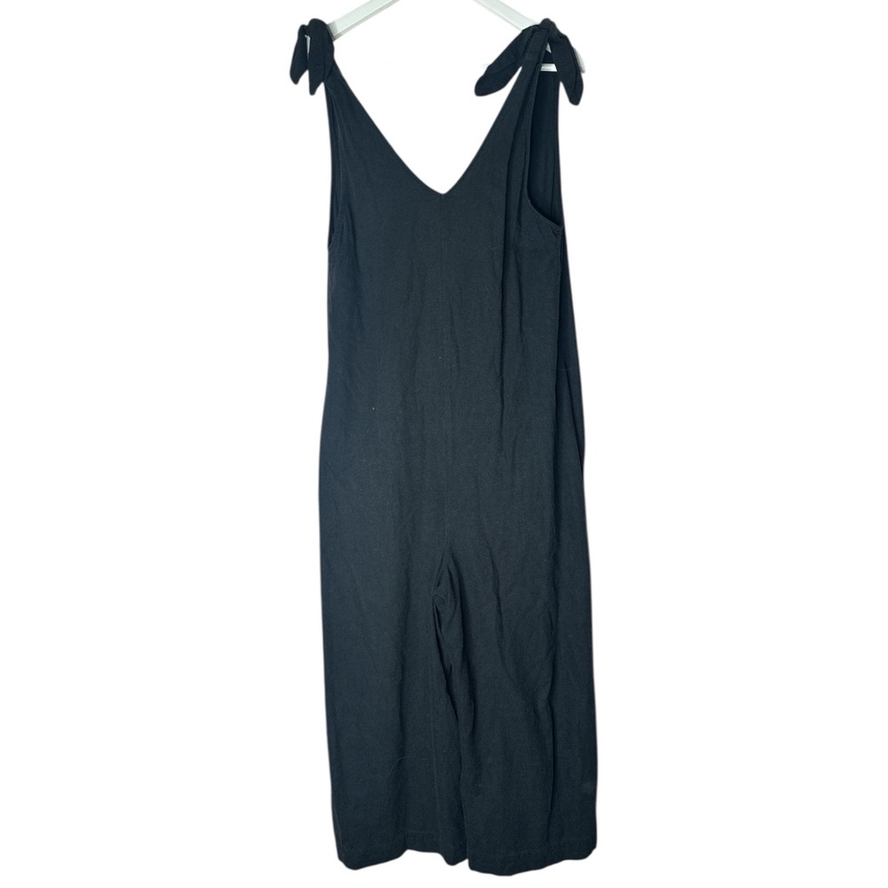 Farm Rio Black Wide Leg Cropped Jumpsuit Medium
